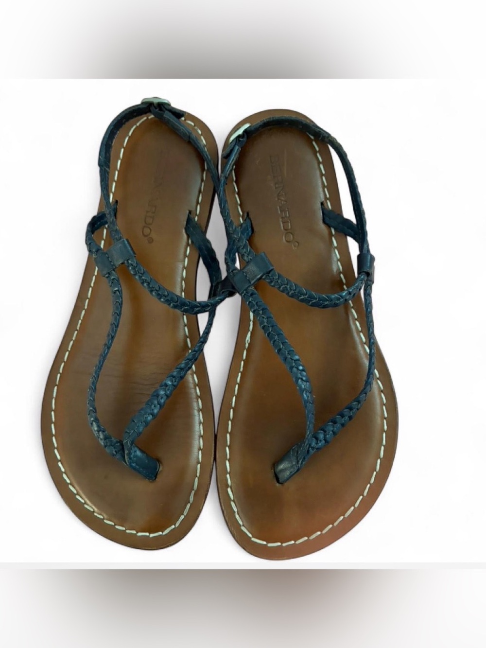 Bernardo Braided Thong Sandals - Dark Teal